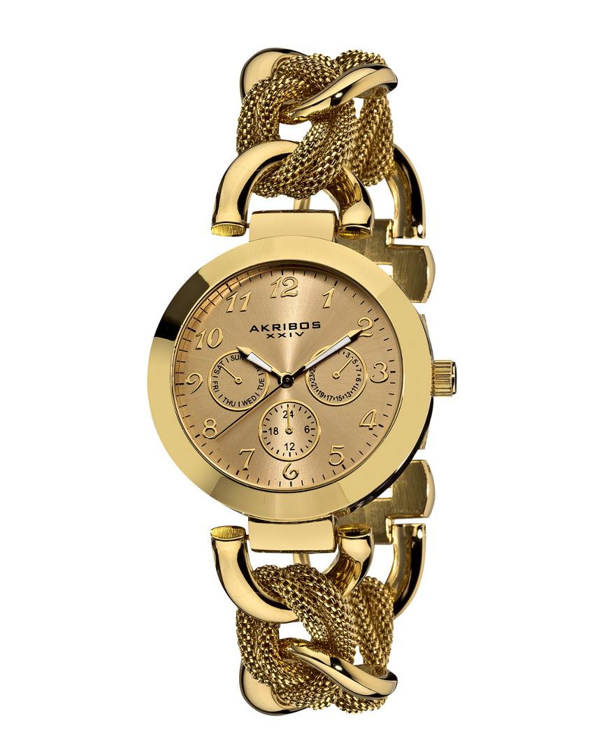 Akribos Xxiv Ultimate Watch in Metallic Lyst