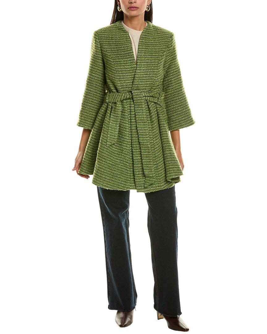 bea flora FLORA BEA NYC Women&#180;s Green Bonita Wool-Blend Coat coats - coats