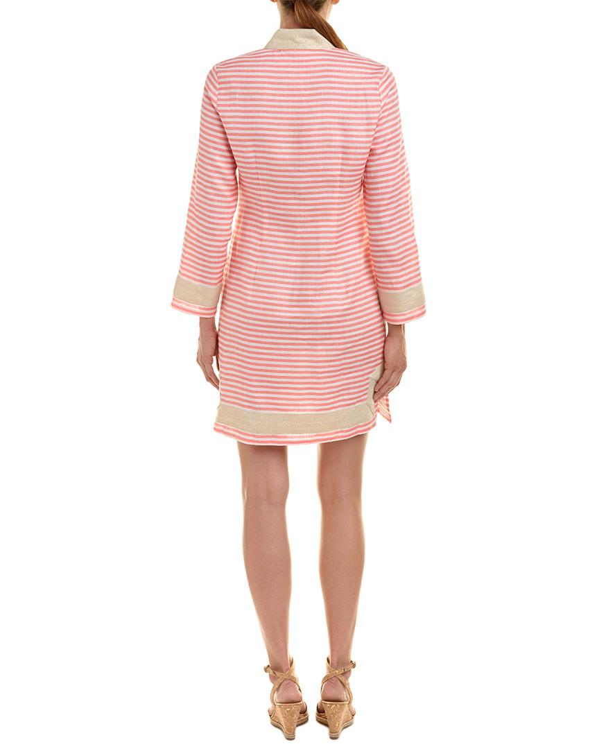Sail To Sable Linen Tunic Dress in Pink - Lyst