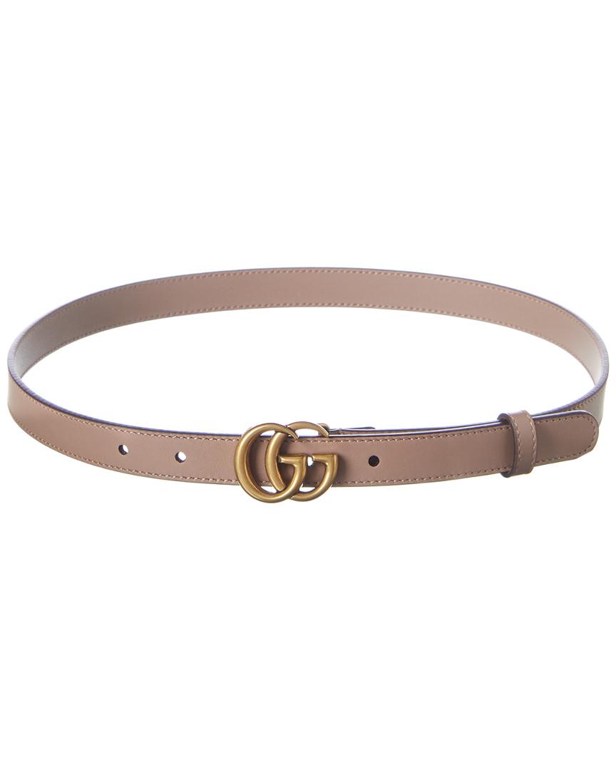 thin gg leather belt