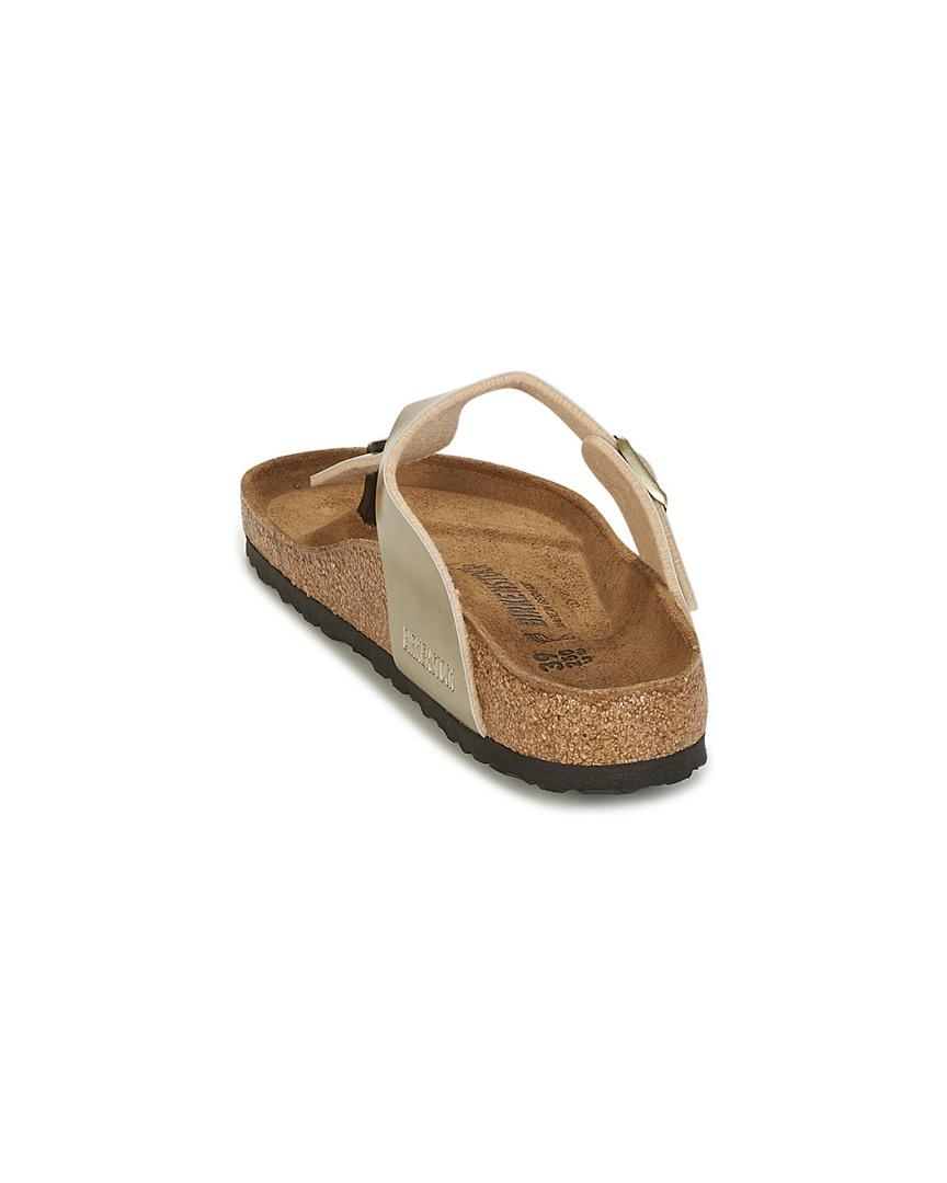 Birkenstock Synthetic Gizeh Birko-flor Sandal in Gold (Metallic) - Lyst