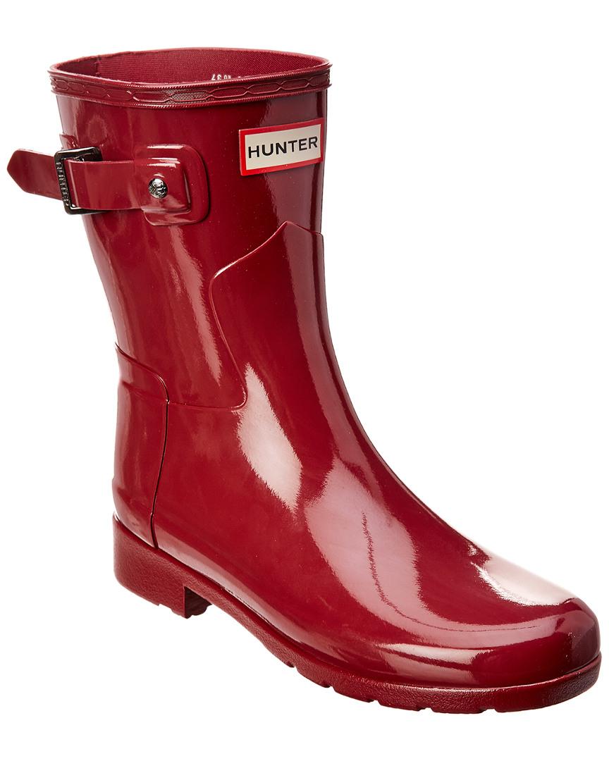 hunter refined short gloss rain boot