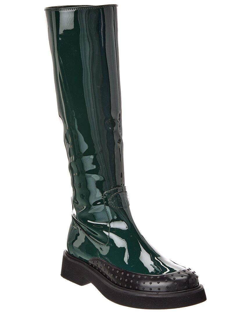 ブーツその他 Tod's Minimalist Closed Long Boots With Textured Sole TALL SHAFT FLAT BOOTS - Burgundy Red | ZARA United States