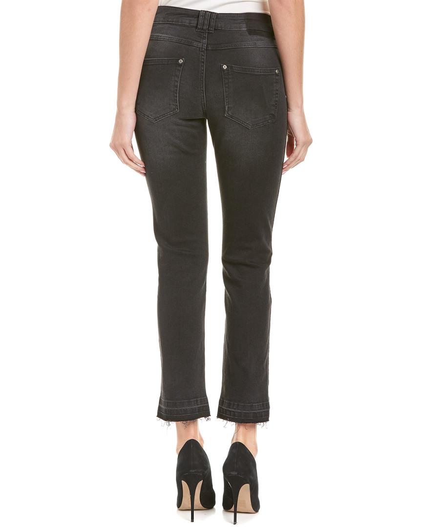 Anine Bing Raw Hem Charcoal Straight 