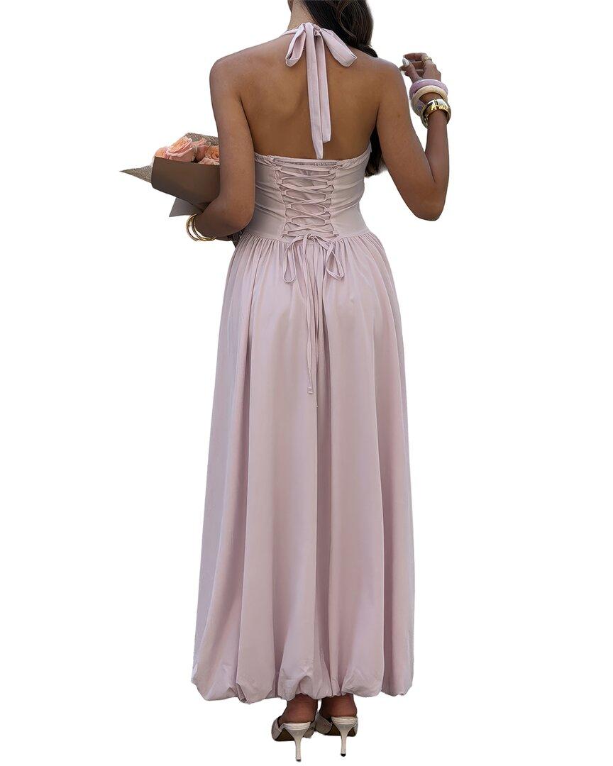 chinese dress ladies Taupe Luna Maxi Dress