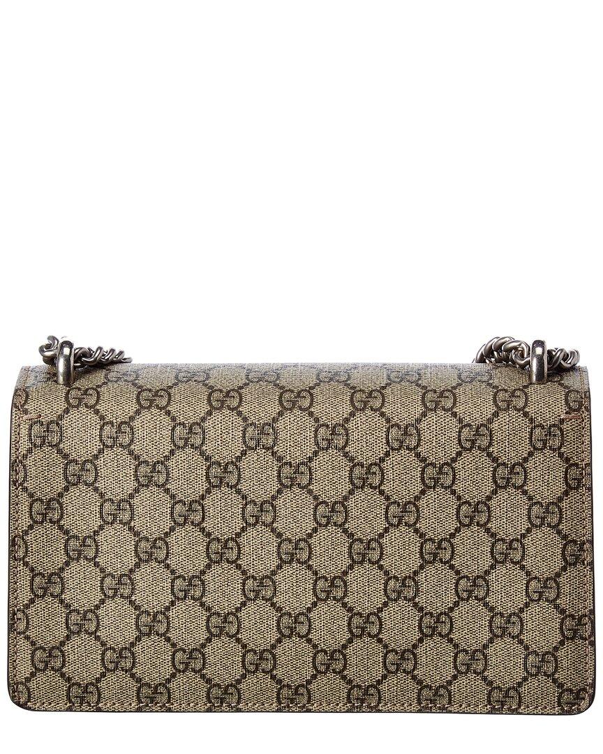 Gucci Dionysus Small GG Supreme Canvas Suede Shoulder Bag in Gray Lyst