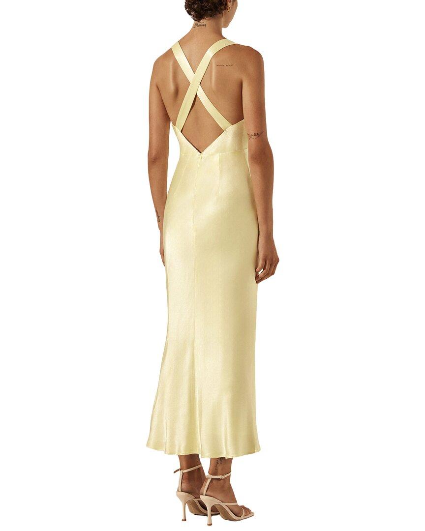 dress off shoulder long Women's Maxi Dress Knit Off-shoulder Sweater Polyester by Naked Wardrobe, Taupe / S