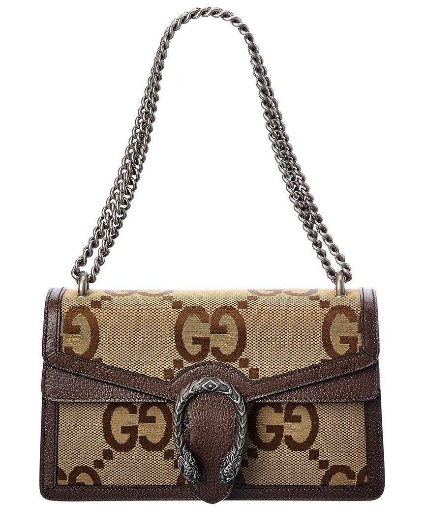 Gucci Dionysus Small Jumbo GG Canvas & Leather Shoulder Bag in Brown Lyst