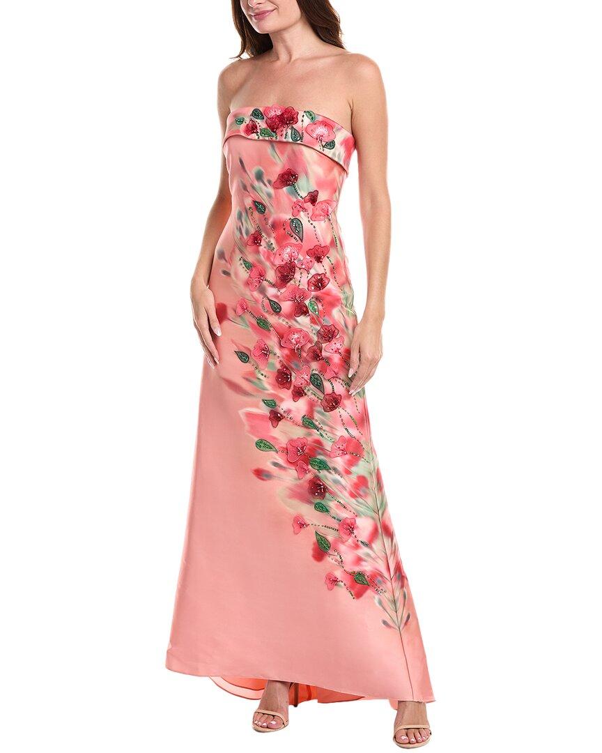 SALE *Badgley Mischka* ドレープロングドレス Badgley Mischka(バッジェリーミシュカ) パーティードレス