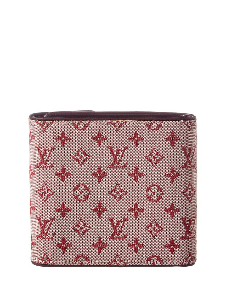 Louis Vuitton Red Monogram Mini Lin Canvas Trifold Wallet in Purple - Lyst