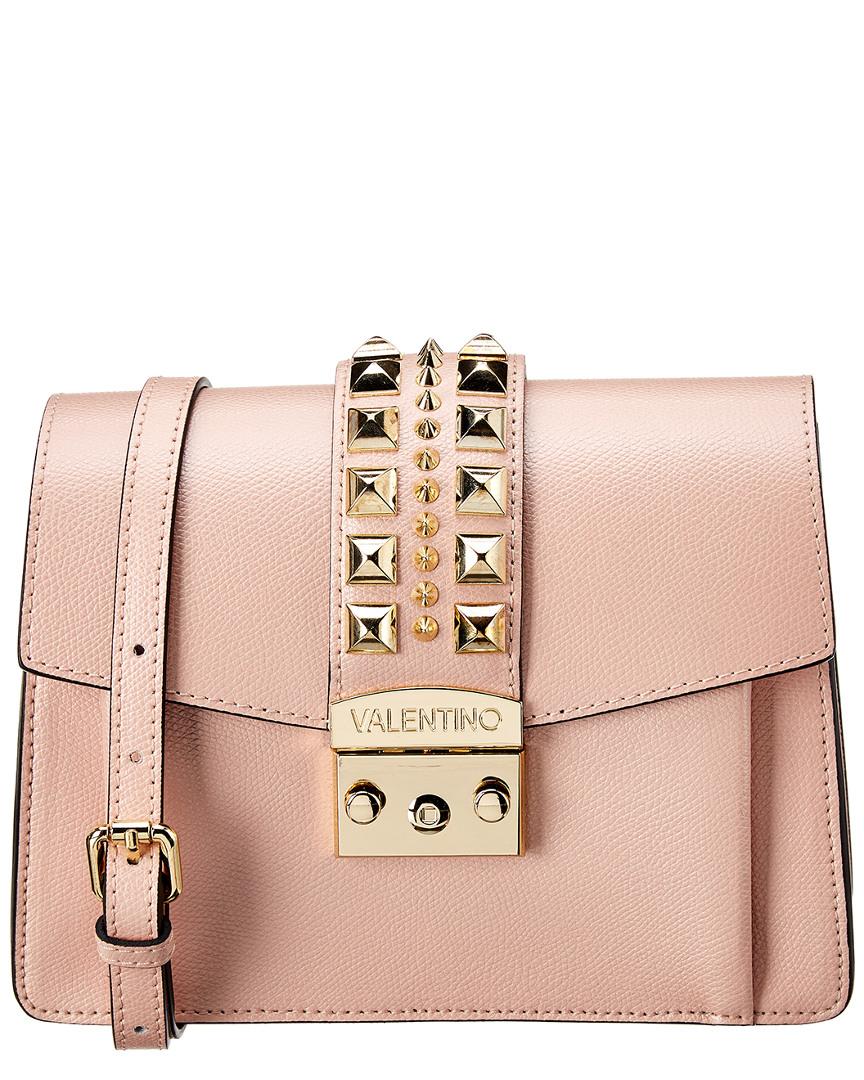 valentino by mario valentino studded leather shoulder bag