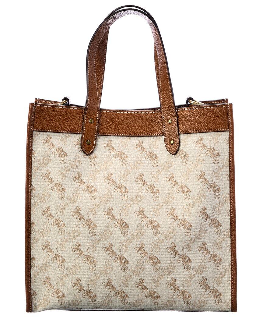 Buy the Dooney Bourke Brown Signature Canvas Tote Bag