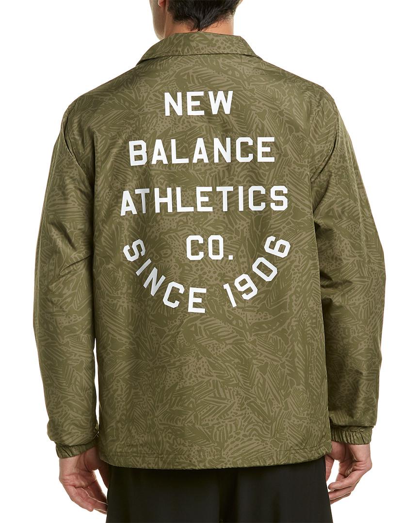 New Balance Rubber Classic Coach Jacket in Green for Men - Lyst