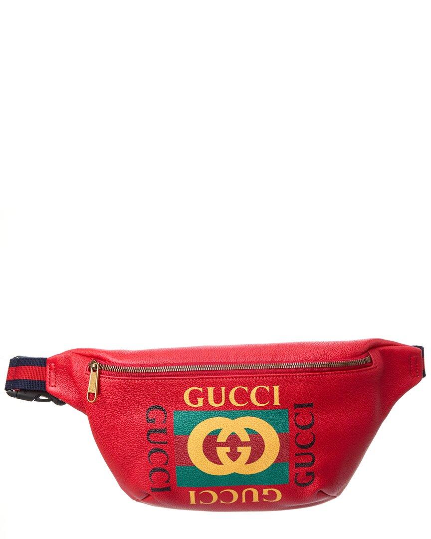  Gucci Apple Belt Pack Messenger Beige Brown Red