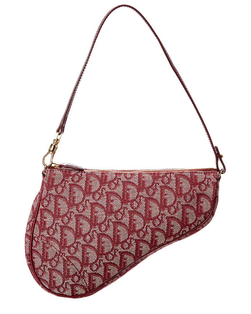 dior canvas saddle bag