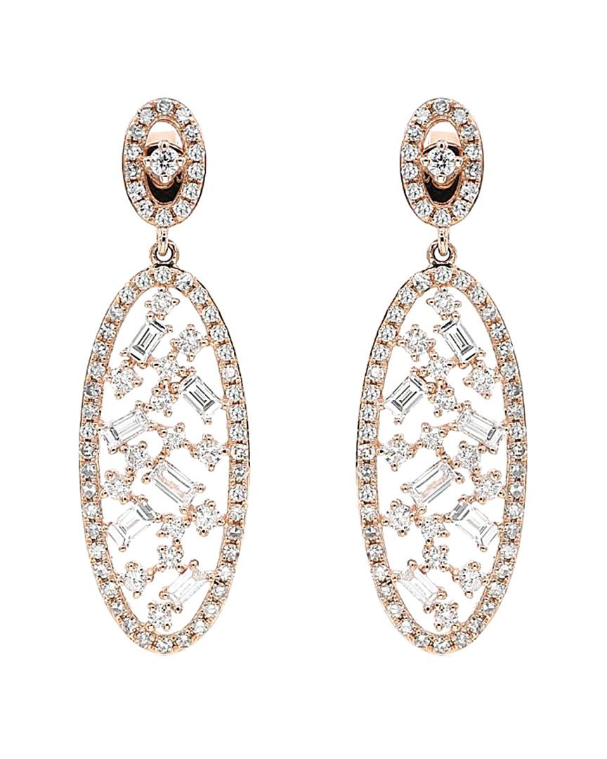 Diana M. Jewels . Fine Jewelry 14k Rose Gold 1.27 Ct. Tw. Diamond Drop ...