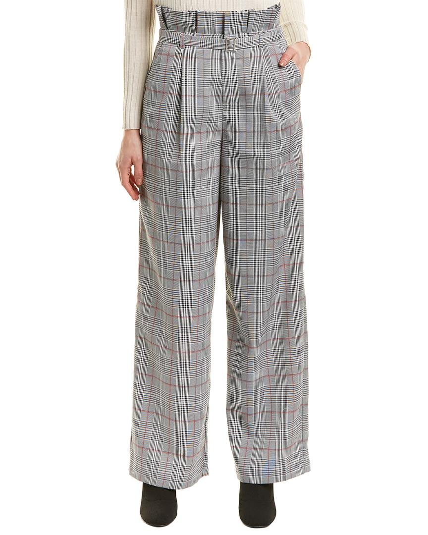 English Factory Cotton Plaid High Waist Pant in Black | Lyst