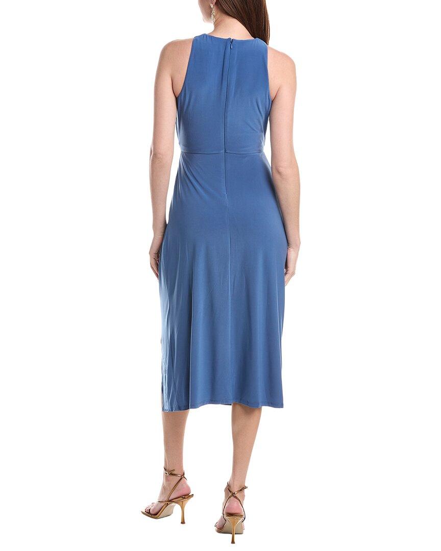 Laundry By Shelli Segal Jersey Halter Draped Dress Matte Jersey in Blue |  Lyst UK