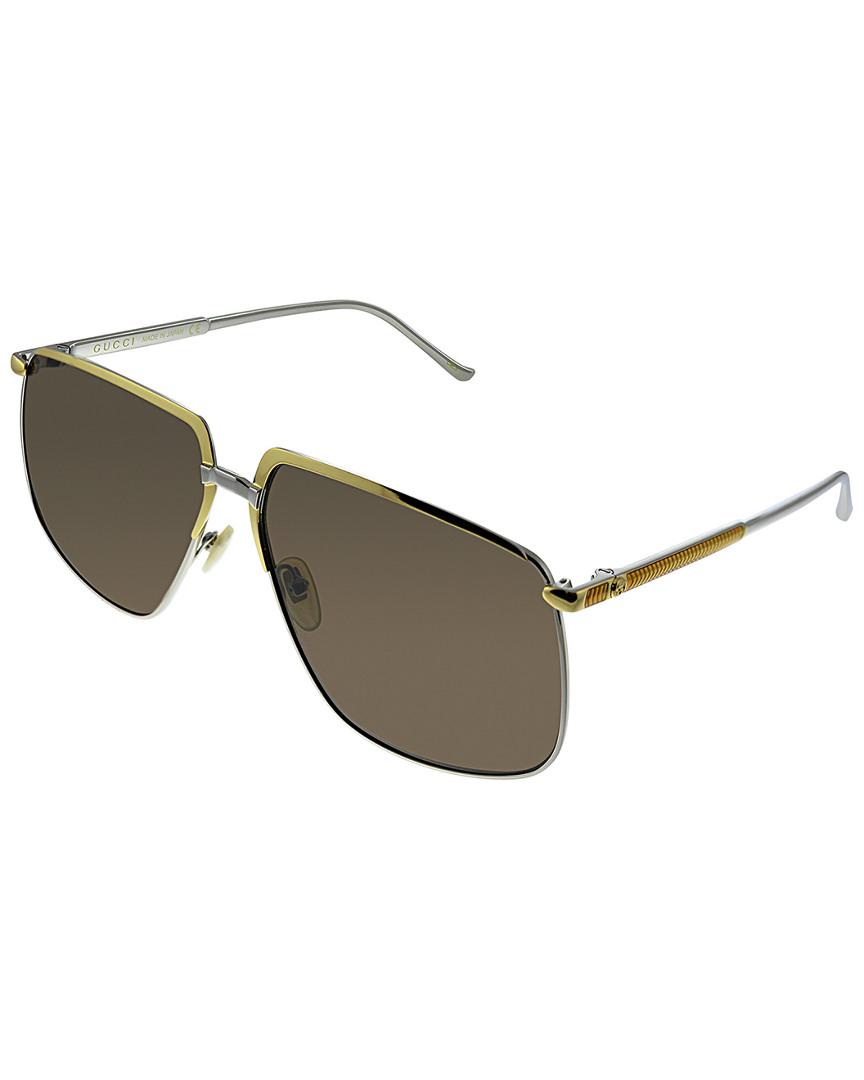 gucci 63mm square sunglasses