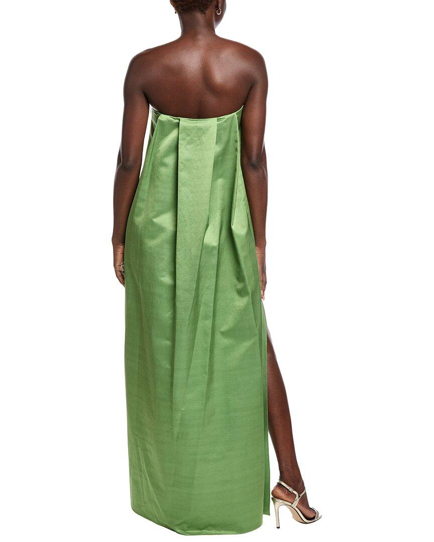 rebecca taylor green silk dress Rebecca Taylor Ruffle Silk Chiffon Dress