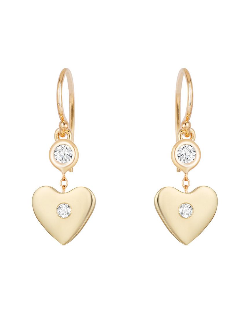 Ariana Rabbani 14k 0.12 Ct. Tw. Diamond Heart Earrings in Metallic - Lyst