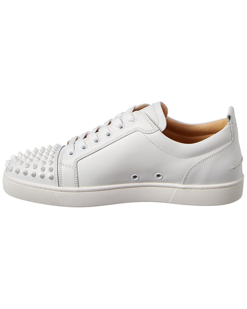 Christian Louboutin Louis Junior Spikes Leather Sneaker in White for ...