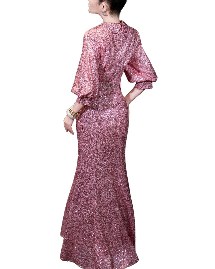 chinese dress ladies Strapless A-line full-length brocade gown with sheer bolero  John Paul  Ataker