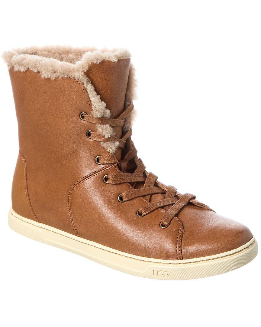 UGG Croft Luxe Quilt Leather Boot in Brown Lyst