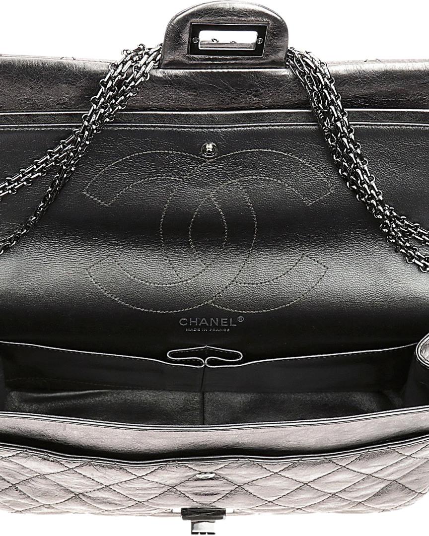 Chanel Classic Medium Double Flap, Black Distressed Calfskin