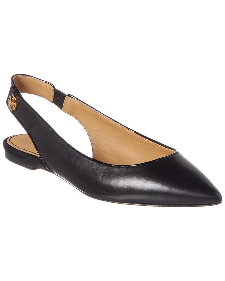 tory burch minnie travel ballet flat metallic leather