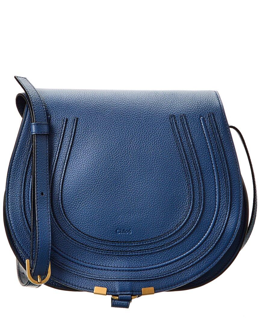 Leather Saddle Bag Leather Shoulder Bag Blue Crossbody Bag 