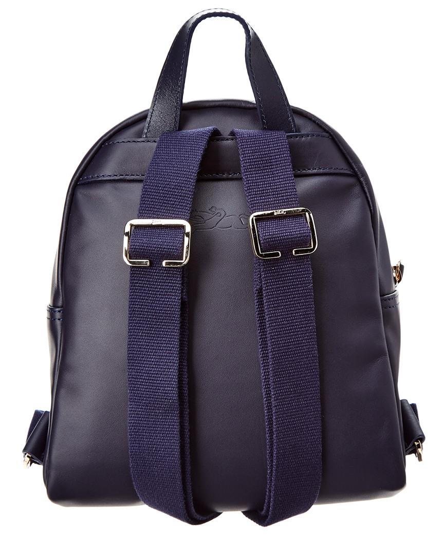 longchamp xs leather backpack