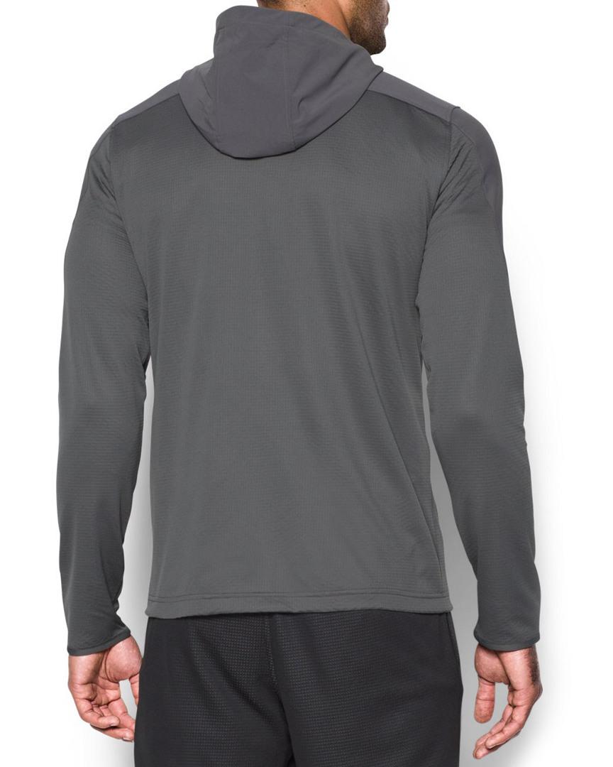 men's ua coldgear infrared grid fitted hoodie