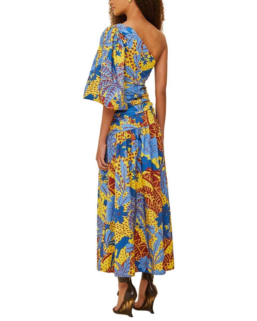 green emerald velvet dress Green Flowering Garden Tree Sleveeless Midi Dress