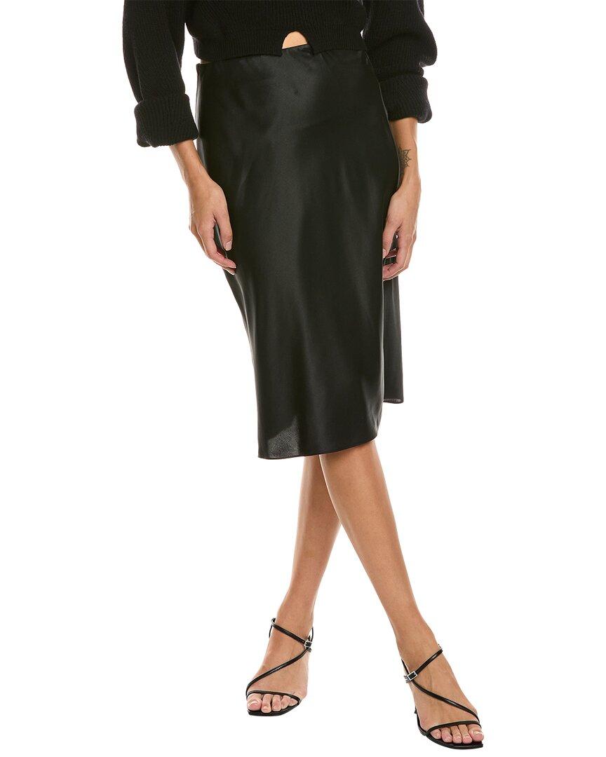 FRAME 90s Bias Silk Skirt in Black Lyst UK