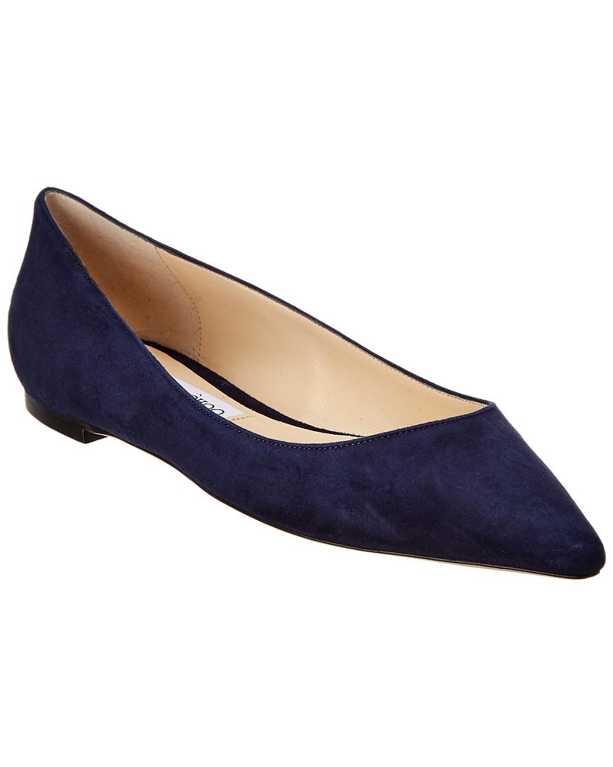 navy blue suede flats