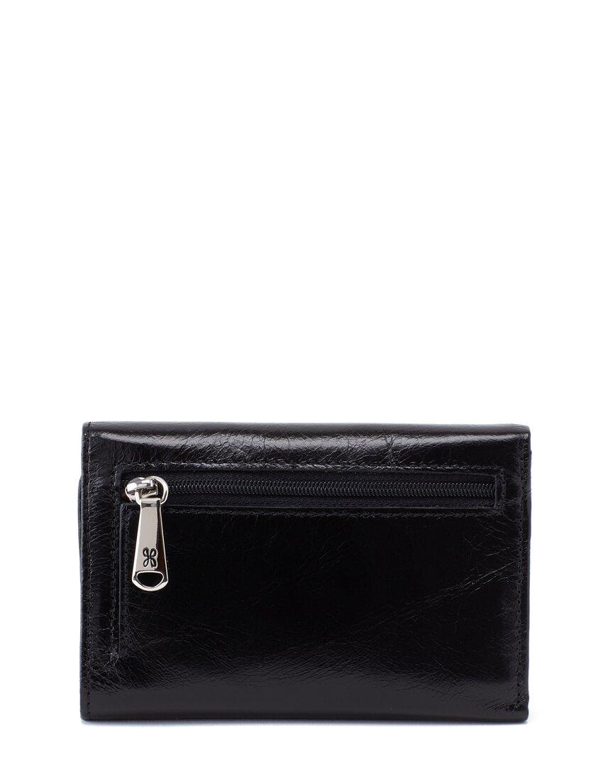 Hobo International Jill Vintage Hide Leather Trifold Wallet in Black