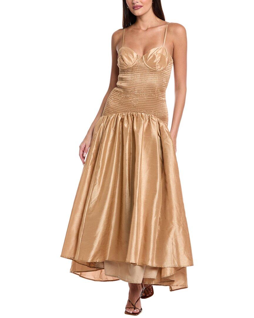 Hutch Lietta Midi Dress in Brown | Lyst