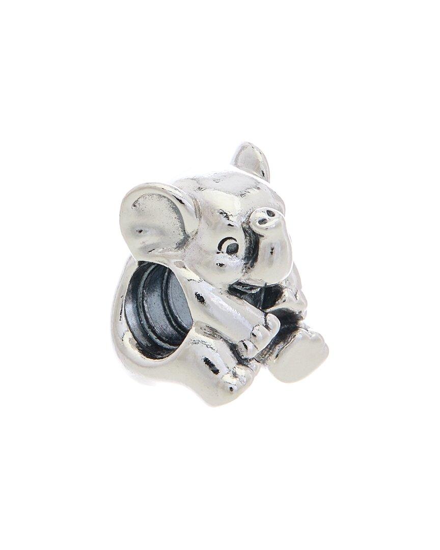 PANDORA Silver Lucky Elephant Charm in White | Lyst