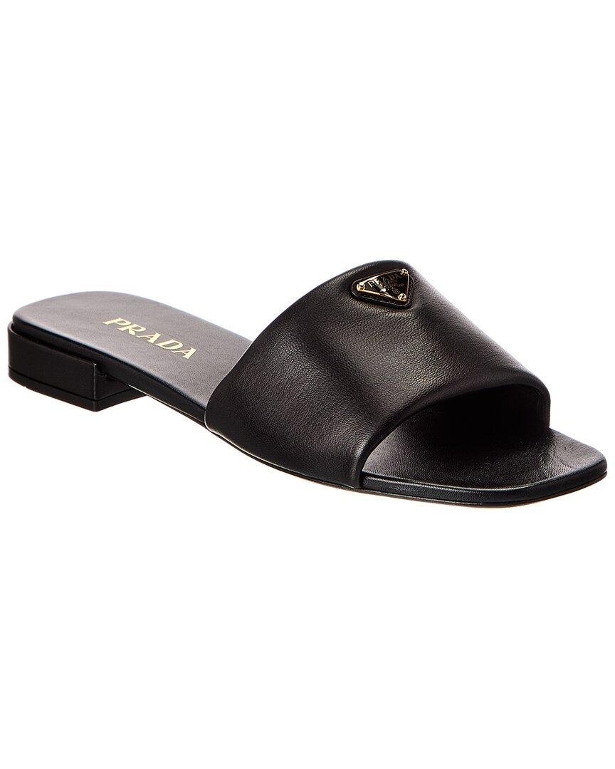 PRADA｜MULES (1E989N D7C F0008) Prada | Shoes | Prada Black Brushed Leather Loafer Mules
