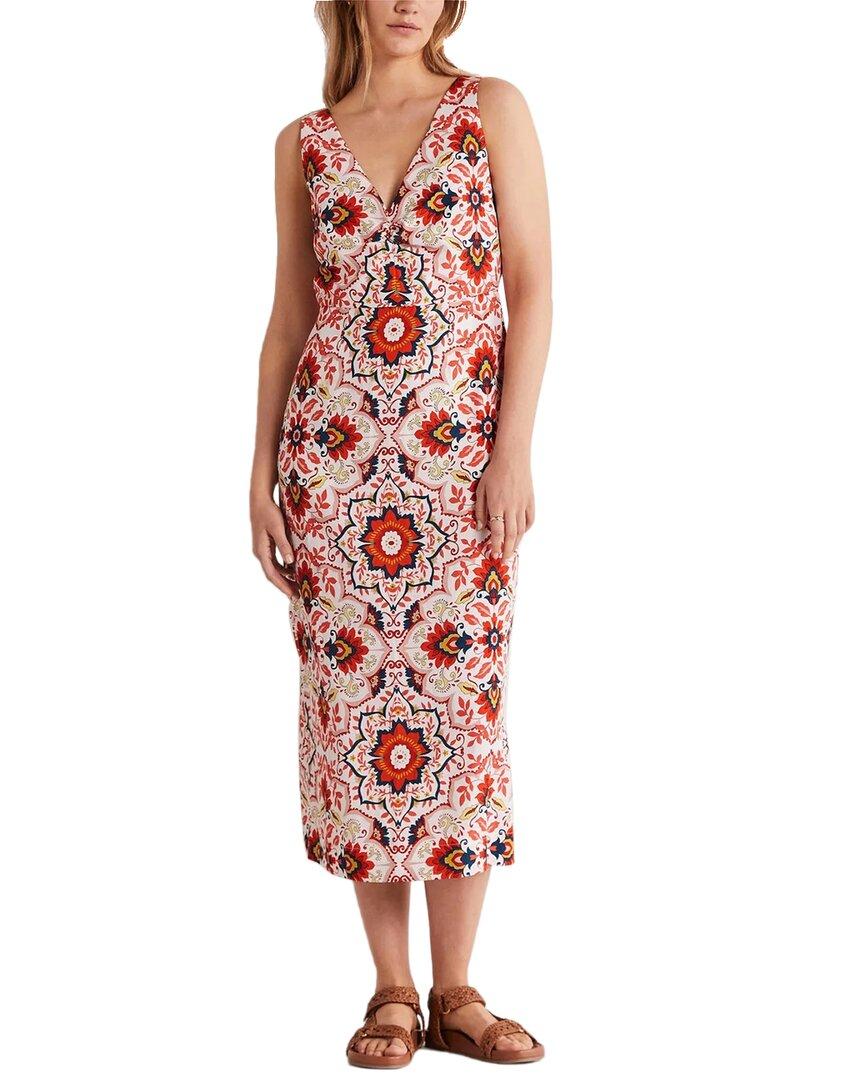 Boden Fiona Linenblend Column Dress in Red Lyst