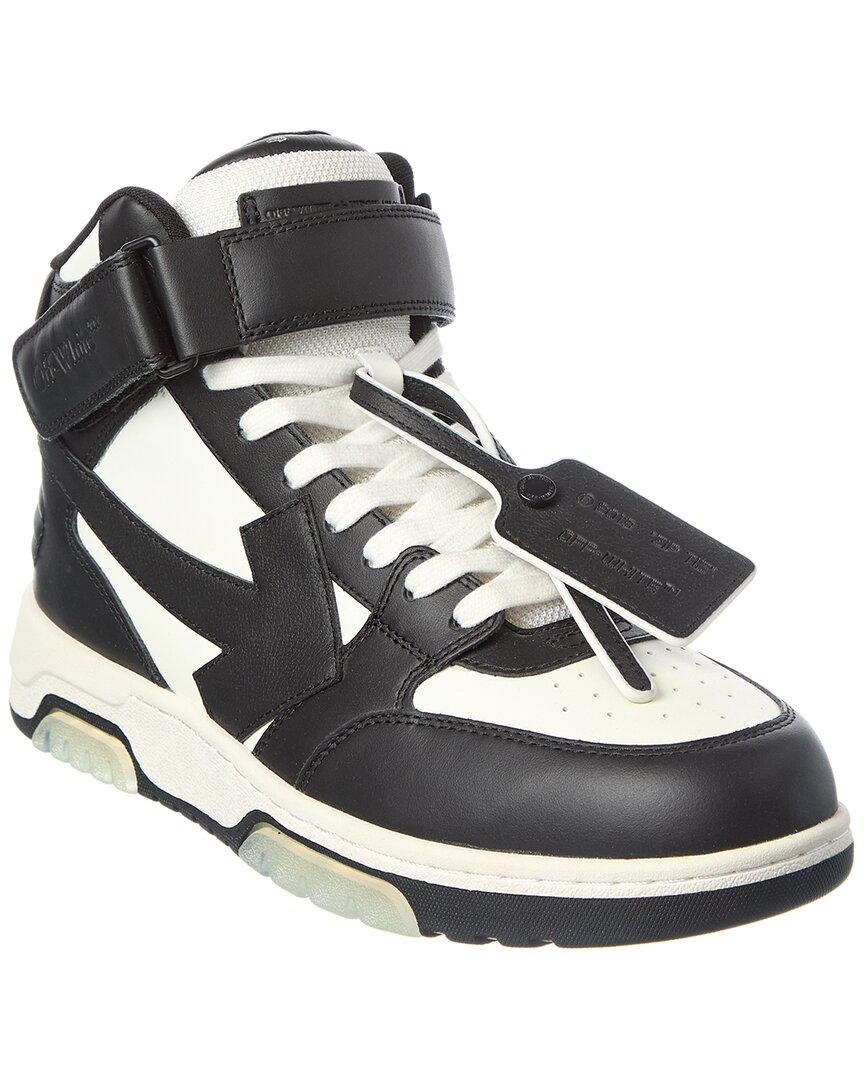 black off white high top sneakers