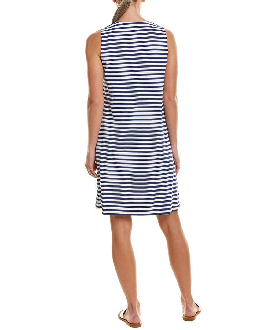 J.McLaughlin Synthetic Catalina Cloth A-line Dress in White/Navy (Blue