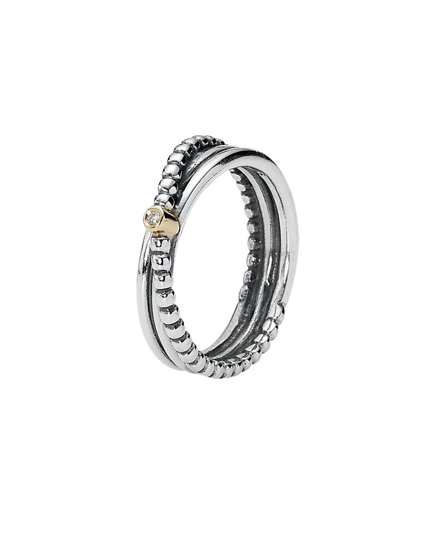 Sterling Silver Round Diamond Tiara Crown Princess Band Ring 0.48 Cttw