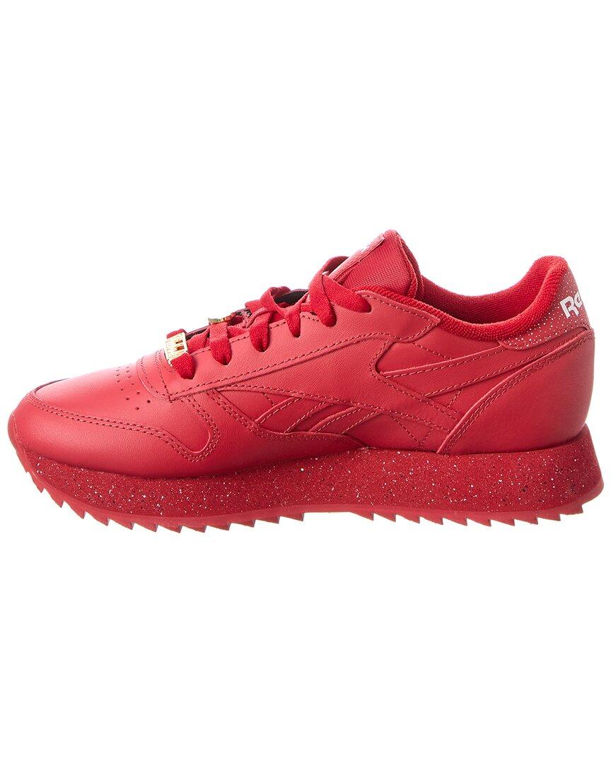 Reebok Ripple Leather Sneaker in Red | Lyst