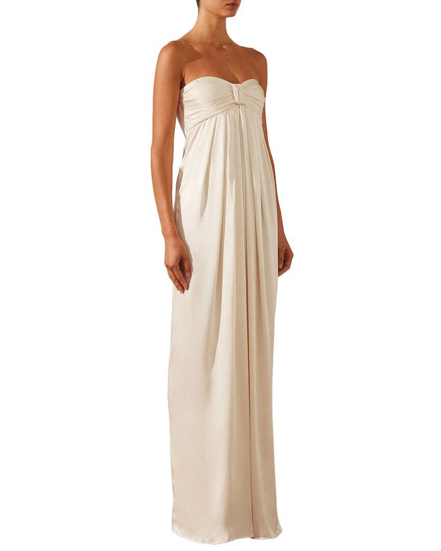 la lune strapless knot maxi dress Shona Joy La Lune Strapless Knot Maxi Dress in White