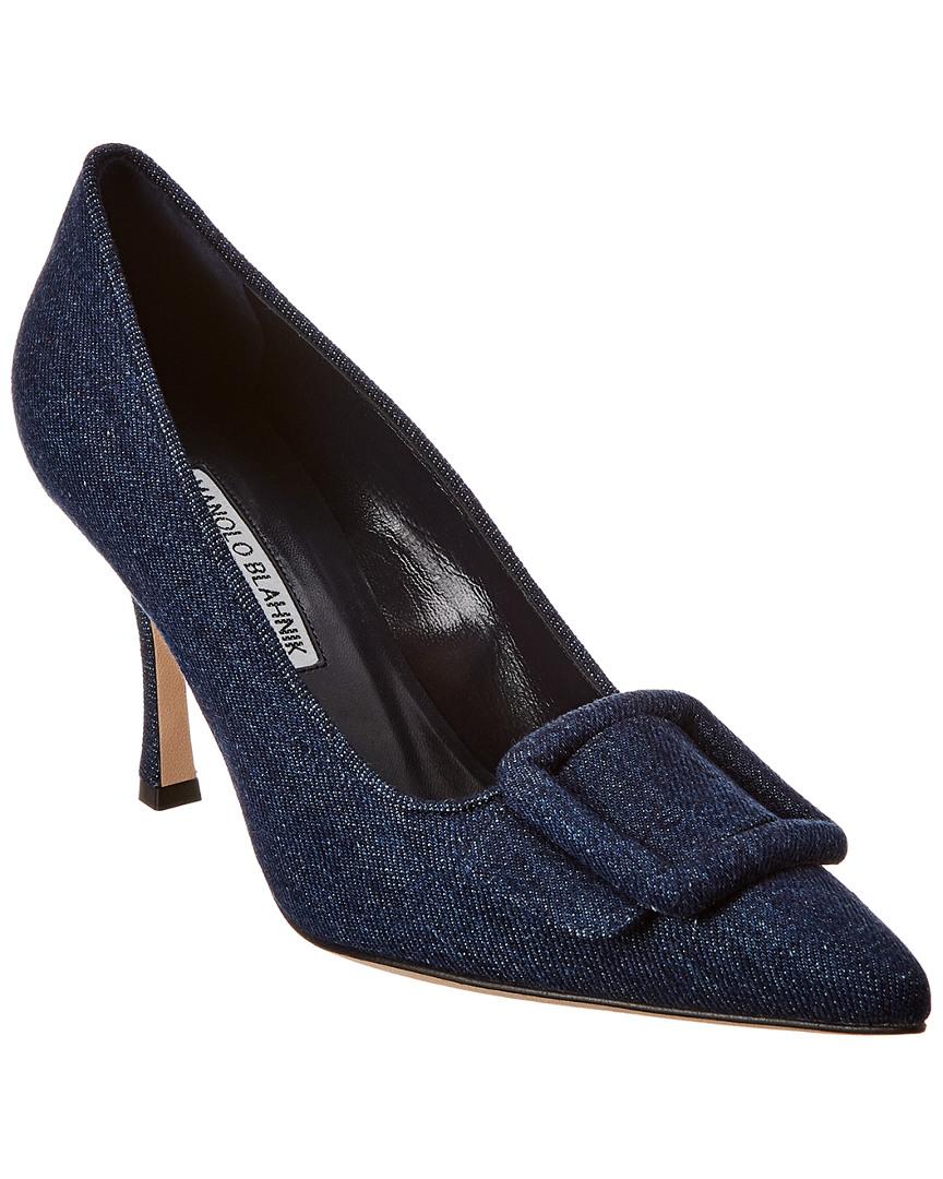 Manolo Blahnik Maysale 90 Denim Pump in 