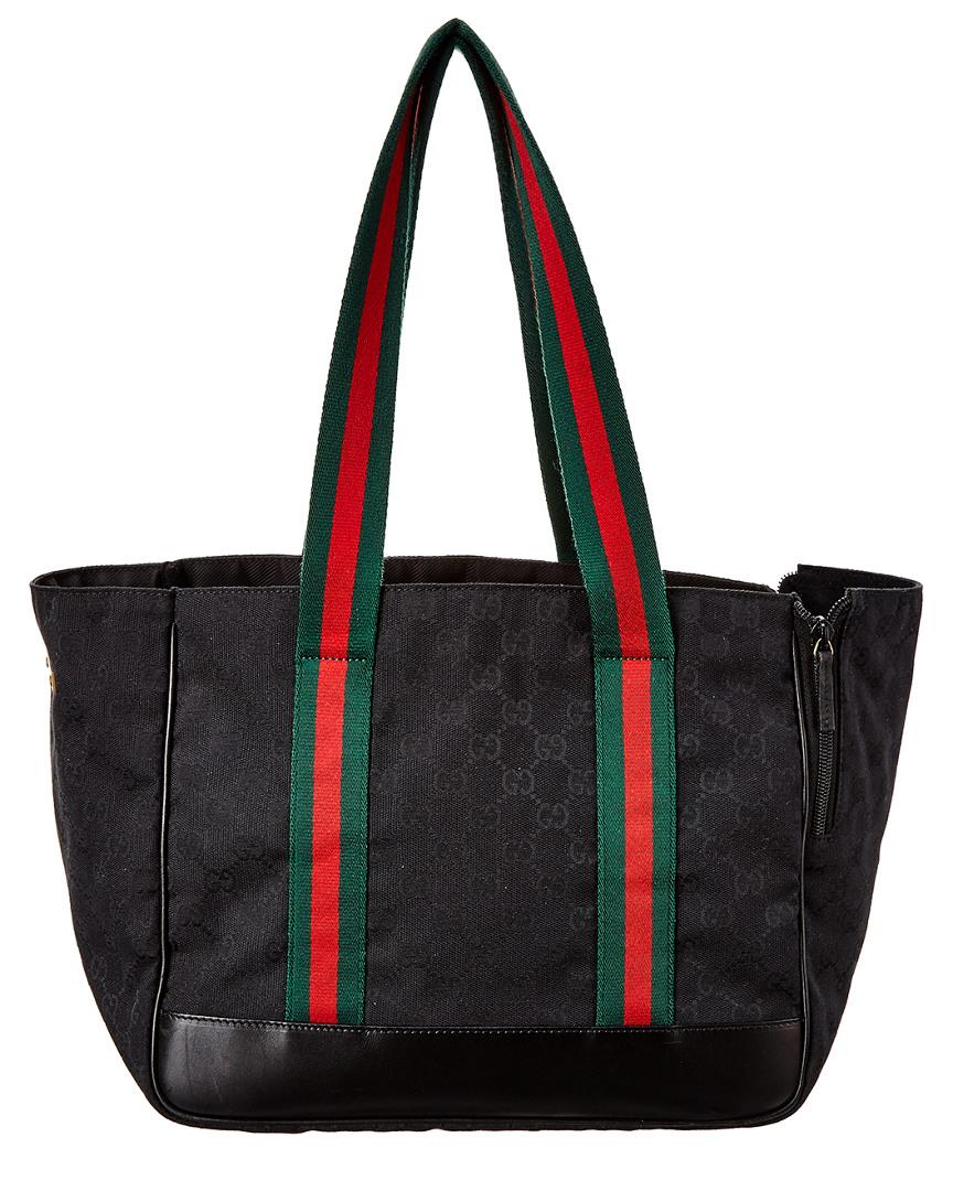 Gucci Black GG Canvas & Leather Pet Carrier - Lyst