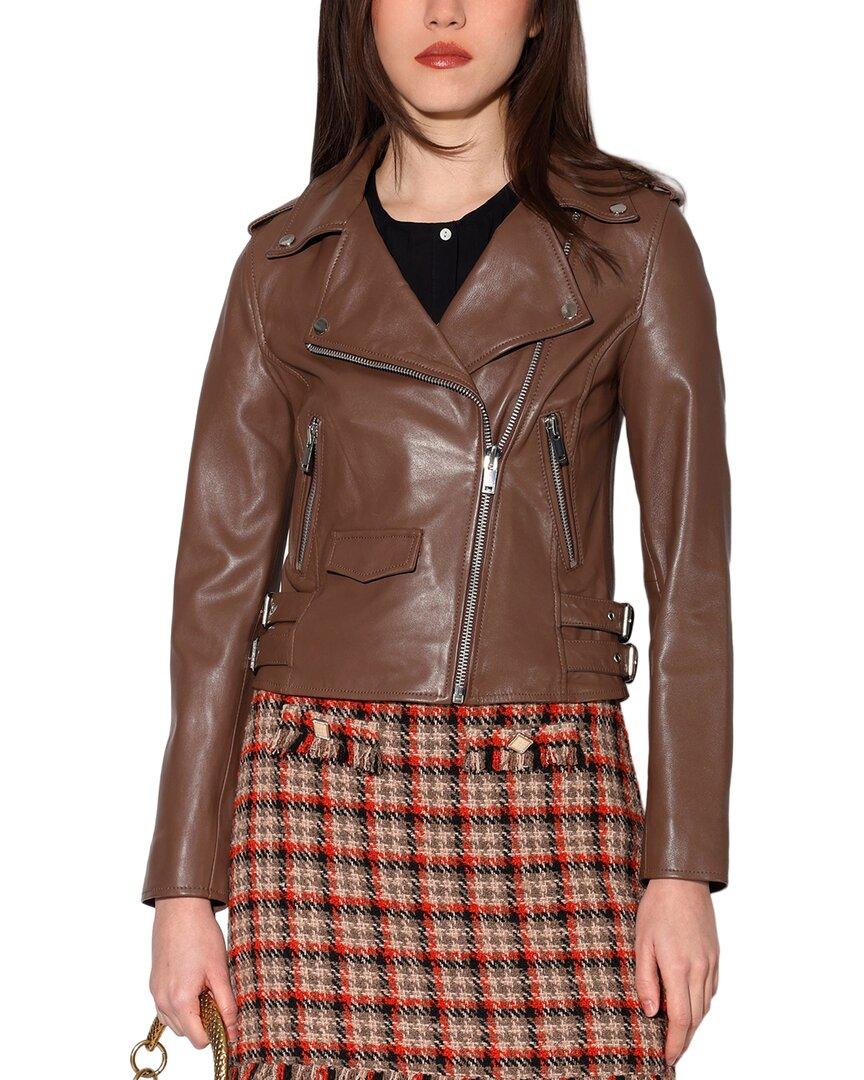 Walter Baker Liz Leather Jacket in Brown Lyst UK