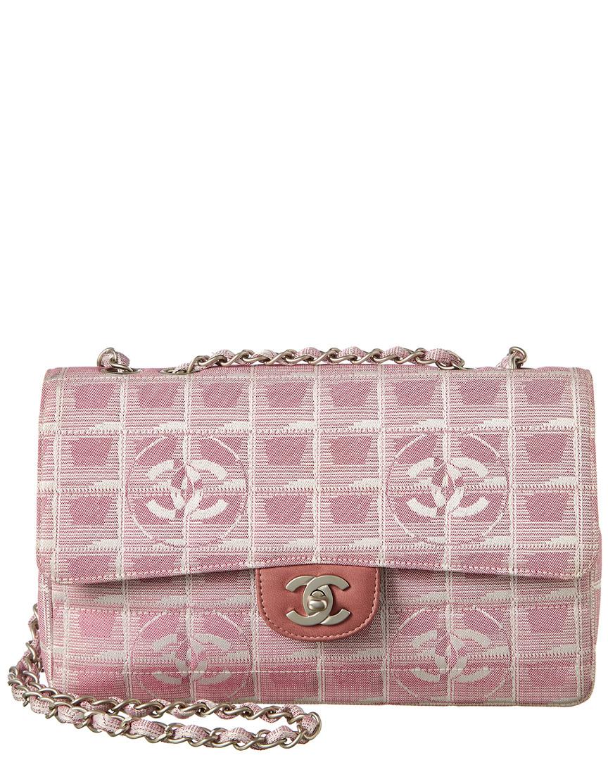 Pink chanel top canvas bag